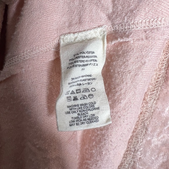 FREE PEOPLE We The Free Milan Crushed Pink Velvet Pleated Sleeve Sweater XS - Picture 7 of 7